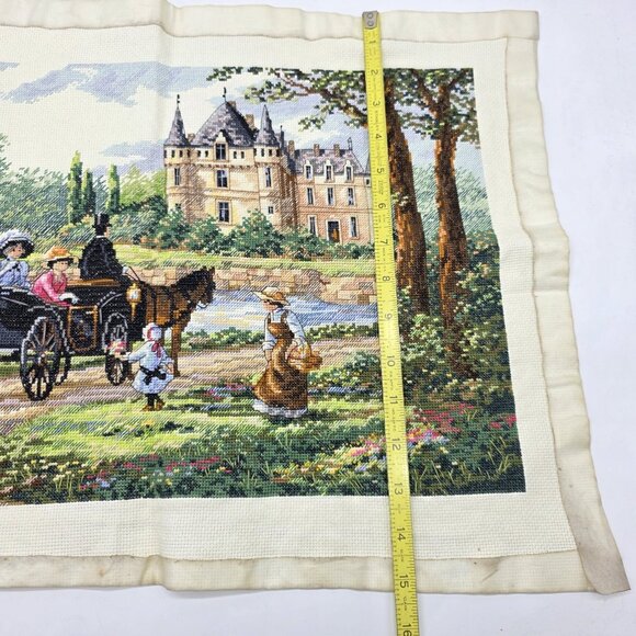 Vintage Dimensions Gold Finished Cross Stitch M'LADY'S CHATEAU Picture 12 x 18 - Picture 5 of 6